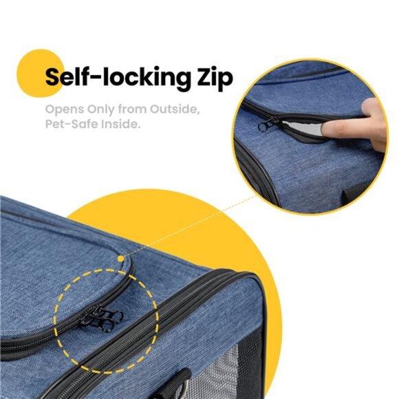 Medium Cat Carrier,Foldable Soft-Sided Cat Carrier,Airline Approved Cat - Picture 4 of 7